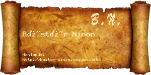 Bástár Ninon névjegykártya